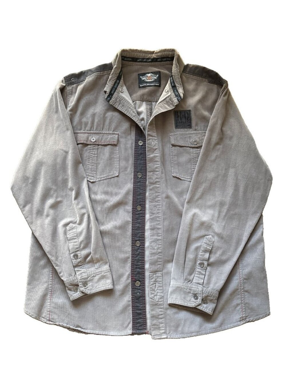 Harley-Davidson Genuine MotorClothes Gray Corduroy Size 2X -See measurements!